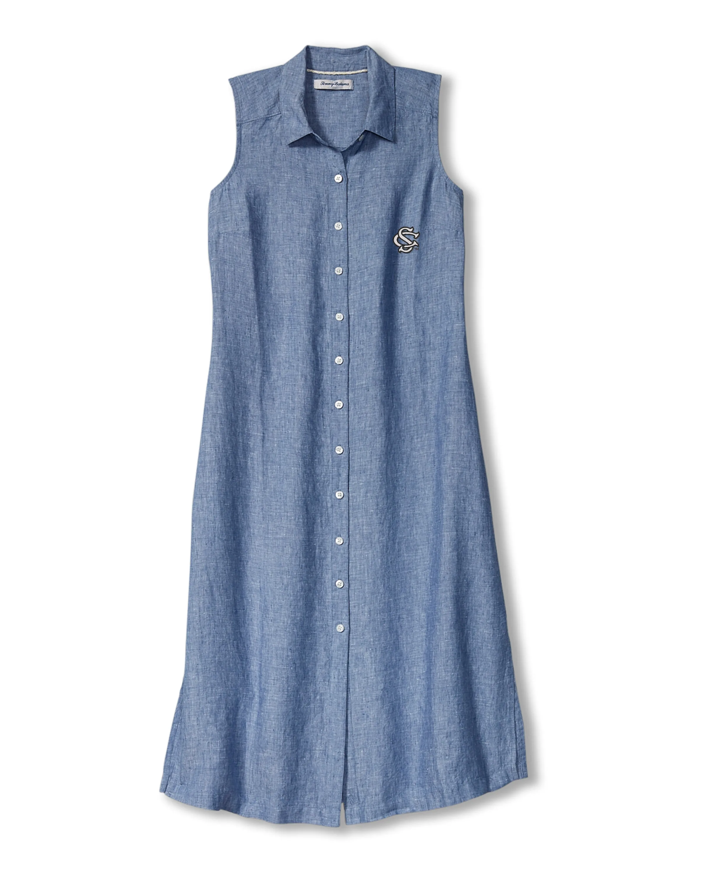 TB Two Palms Linen Shirt Dress