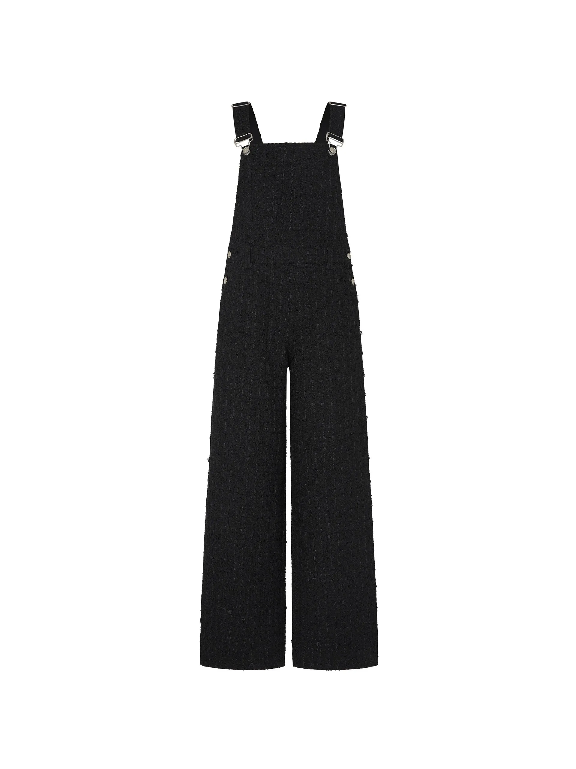 Textured Overalls Jumpsuit