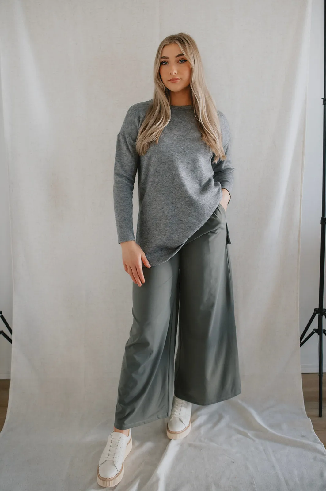 The Georgia Wide Leg Pant by NLT - Sage