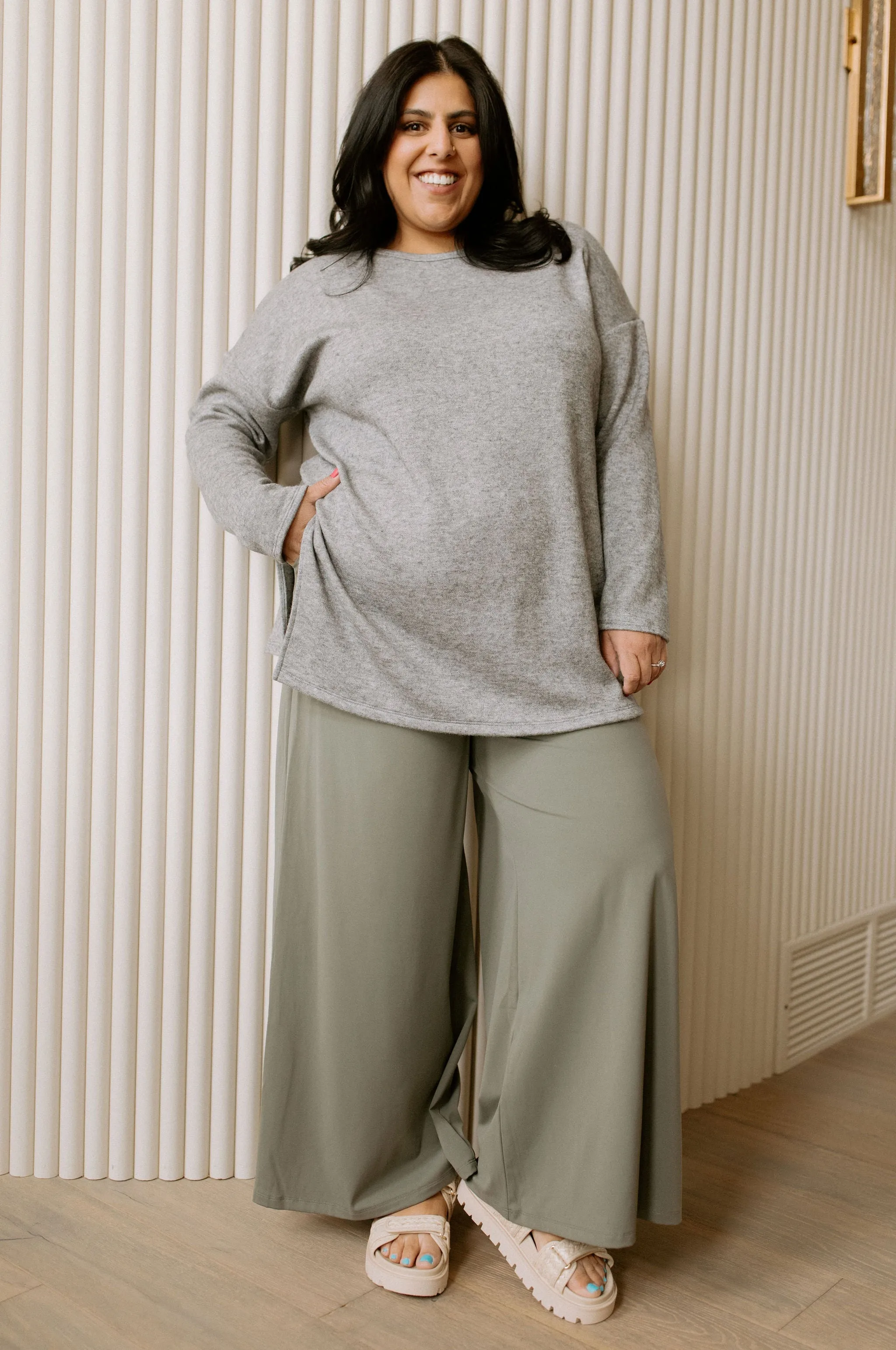 The Georgia Wide Leg Pant by NLT - Sage