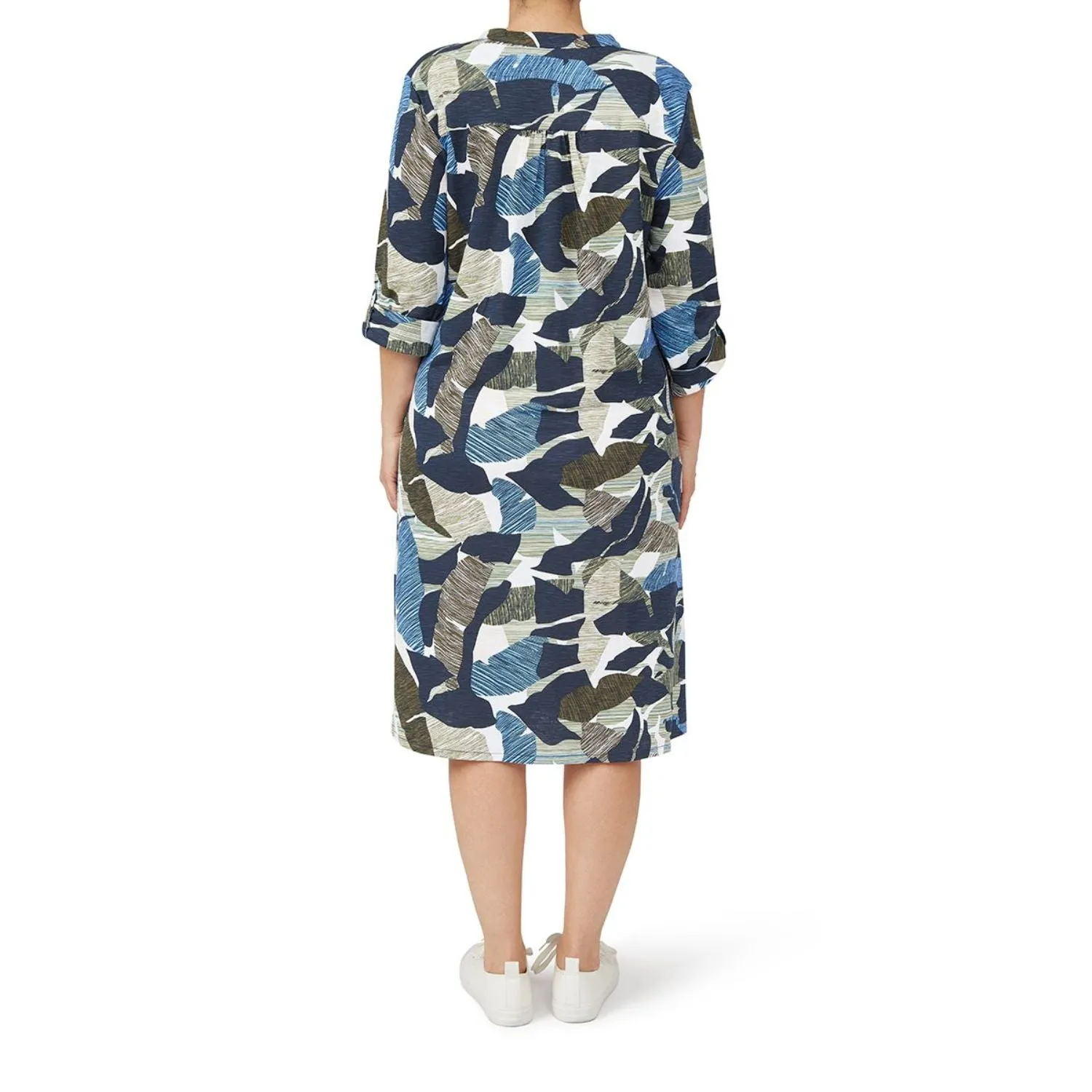 TIGI 10/12 Sketchy Leaf Print Dress