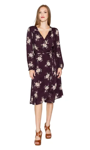 Velvet by Graham & Spencer Pomona Floral Printed Challis Wrap Dress