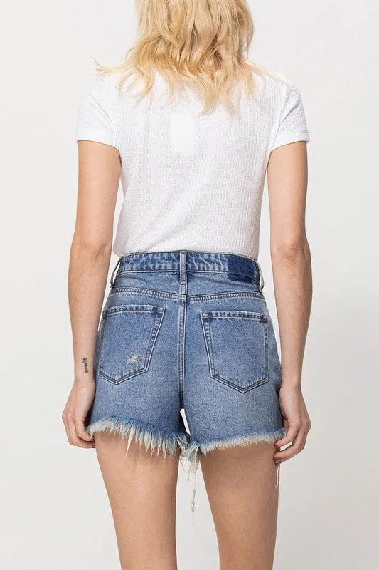 Vervet Distressed Rigid Mom Shorts