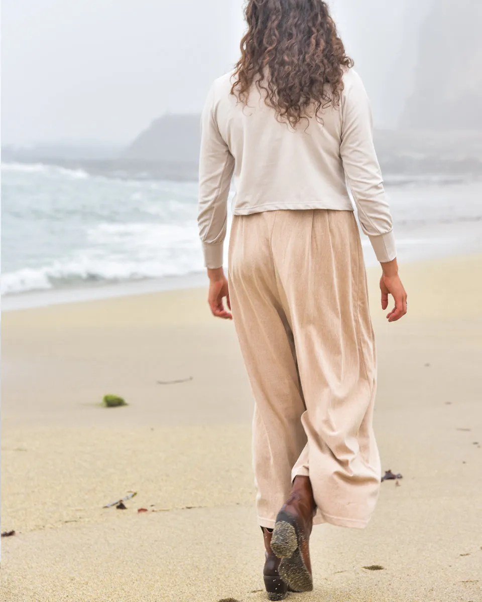 Wide Leg Organic Jacquard Pants