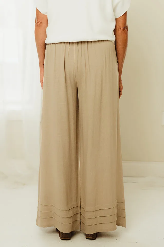 Wide Leg Pin Tuck Pants