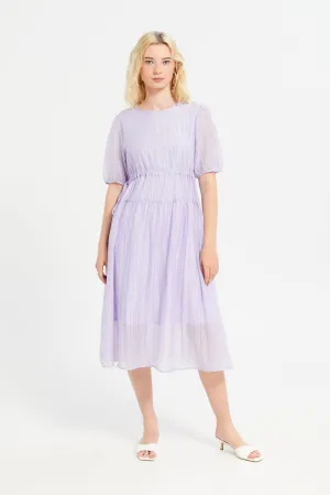 Women Lilac Mid Length Dress