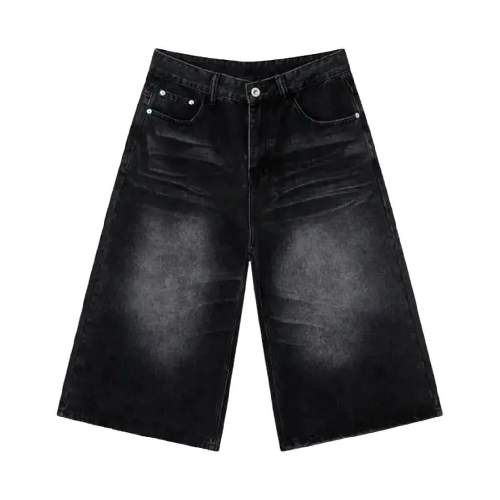 Y2k baggy men's denim shorts