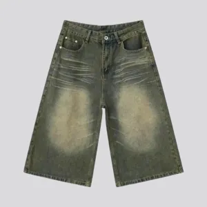 Y2k baggy men's denim shorts