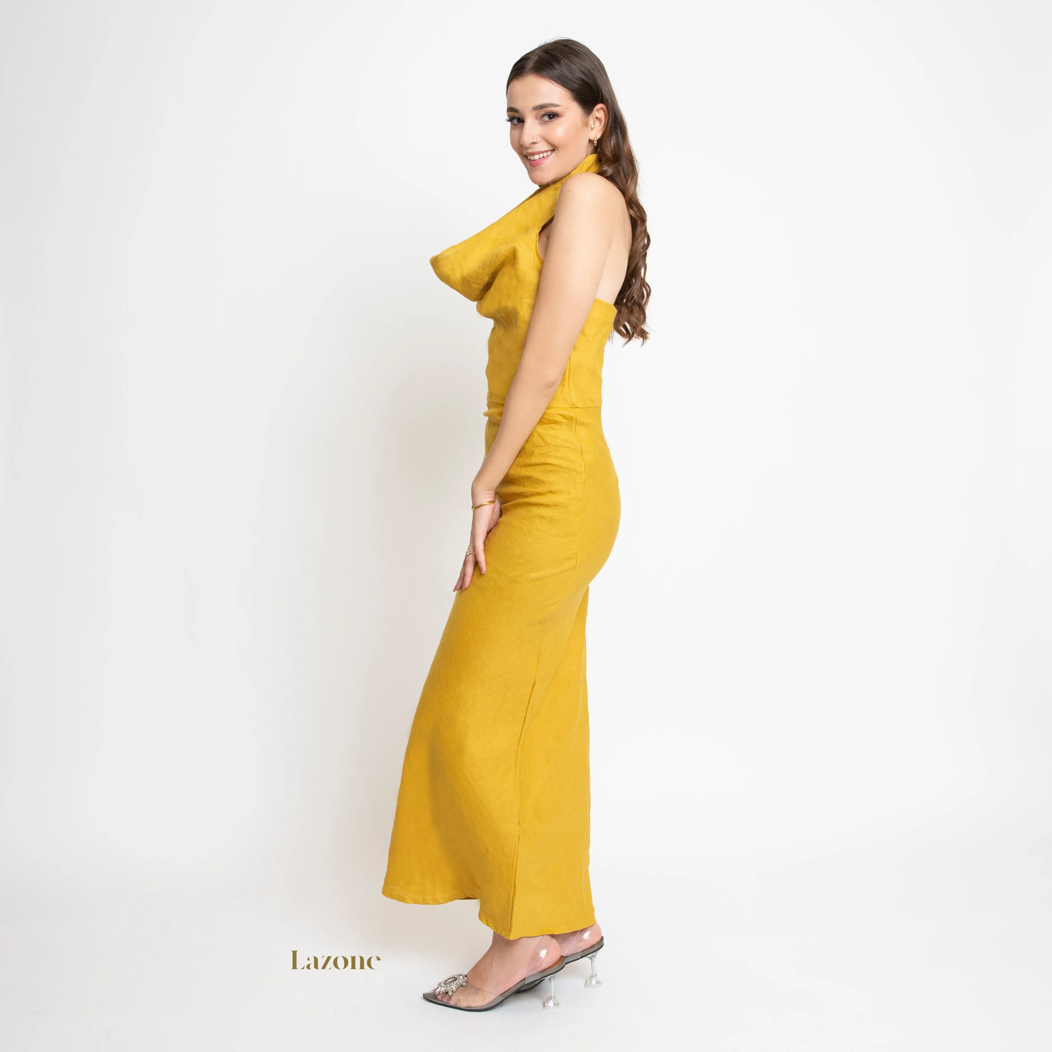 Yellow Sleeveless Long Dress