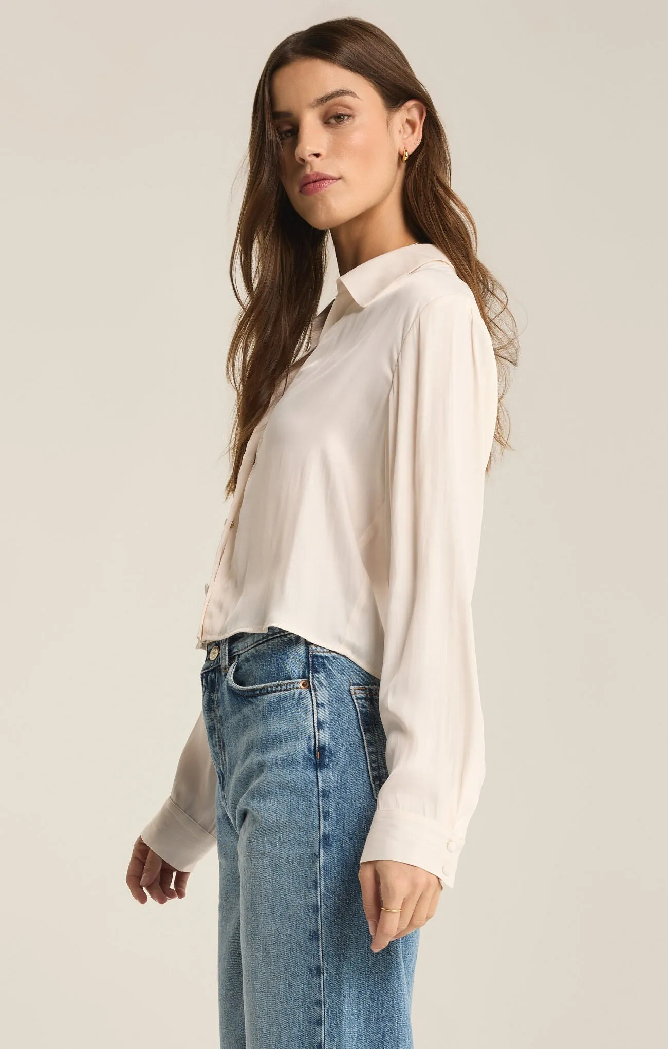 ZSUPPLY SANTE BUTTON FRONT BLOUSE